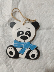 PANDA wooden ornament